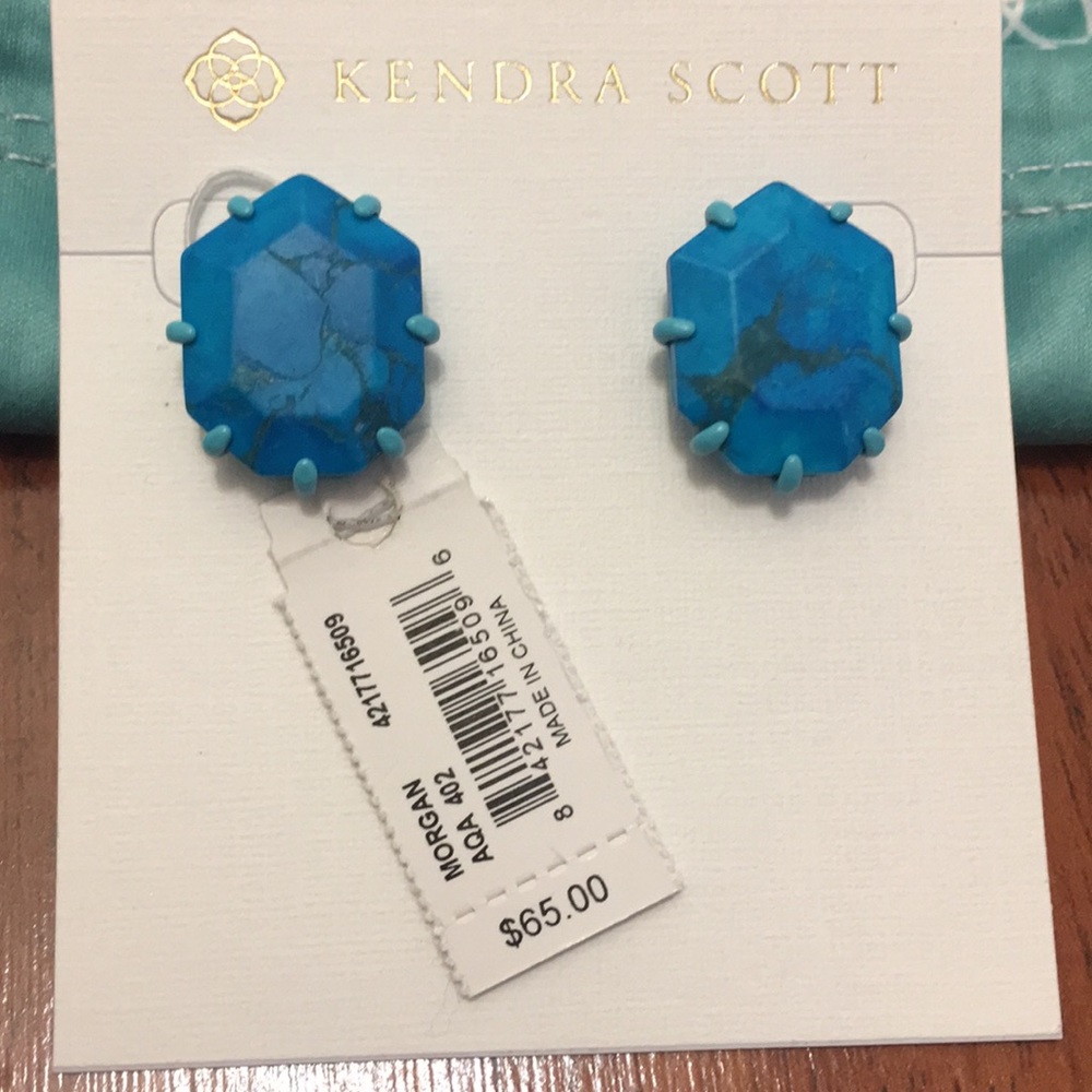Kendra Scott Morgan in Aqua Howlite. NWT.